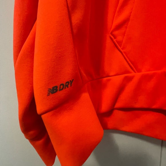 New Balance NB Dry Men's Performance Orange Hoodie - Picture 3 of 5